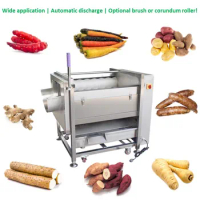 Hot sale brush type potato washing peeling machine brush taro washing machine vegetable peeler FREE CFR BY SEA