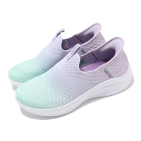 【SKECHERS】休閒鞋 Ultra Flex 3.0 Slip-Ins 女鞋 紫 綠 漸層 避震 健走鞋 懶人鞋(150183-LVTQ)