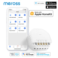 Meross HomeKit WiFi Smart Switch Module,DIY Light Switch Module,Work with Apple HomeKit,Siri,Alexa,Google Assistant,SmartThings