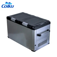 Dual zone car fridge freezer electric power cooler box mini cooling compressor portable car refrigerator