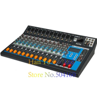 Professional Karaoke Audio Mixer 12 Channel Amplifier Microphone Sound Mixing Console With USB 48V Phantom Power