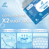 (Hà Nội) 1 Gói Khăn Ướt Abby gói 80 tờ - Không Cồn Không Parabens Không Mùi Cao Cấp An Toàn Với Mọi