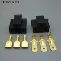 JJSJQCPJYXGS 50 sets 1kits 3Pin H4 Car connector plug H4 Auto holder plug 7.8mm lamp plug bulb socket for Male + female