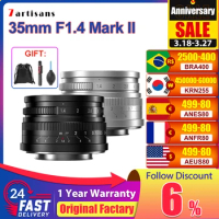 7artisans 35mm F1.4 Mark II APS-C Prime Lens for Sony E A6600 6500 Fuji XF for Canon EOS-M M50 Micro 4/3 Nikon Z