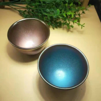 Jianzhan Chinese Vintage Tea Cup Jian Ware Handleless Tea Cups Oil Glaze Tenmoku Pottery Health Benefits(candy vs. cup)
