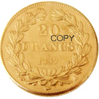 France 20 France 1847A Gold Plated Copy Decorative Coin