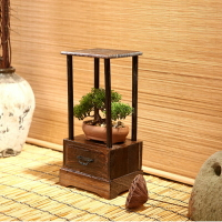 日式家具 實木花架 創意置物架 家用綠蘿花盆架 收納裝飾帶抽屜暗格中式植物架日本 全館免運