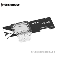 Barrow 3080 GPU Water Block Backplane For Colorful RTX 3090 Advanced OC Full Cover Water cooled Backplate Watercooler Part