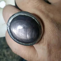 Batu Cincin Black Safir Jumbo Natural Alam kode i/17