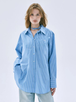 Tie Shirt Stripe Blue F