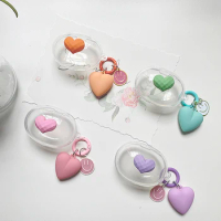 Silicone Transparent case Cute Love Earphone Case For Realme buds Q2 / Q2S Case High Quality Cover with Keychain fundas