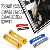 X MAX Front Axle Plate Cover For YAMAHA XMAX X-MAX 125 250 300 400 Front Axle Coper Plate Decorative Cover NMAX 155 2017-2023