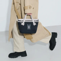 【PORTER INTERNATIONAL】經典復古LUXY手提包-XS(深藍x紫玫灰)