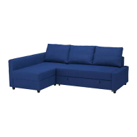 FRIHETEN 轉角沙發床附收納空間, skiftebo 藍色, 230x151x66 公分