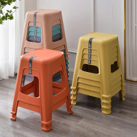 【bebehome】北歐風加厚高腳椅(客廳餐廳家用餐椅/可堆疊收納塑膠高腳凳)