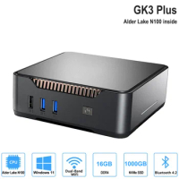 GK3V Plus Mini PC Gamer Intel Alder N100 Celeron N5105/N5095 8GB/16GB DDR4 512GB Windows 11 Pro Dual HD VGA Computer Linux NUC