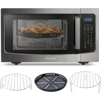 Toshiba 4-in-1 ML-EC42P(BS) Countertop Microwave Oven, Smart Sensor, Convection, Air Fryer Combo, Mute Function, Position Memory