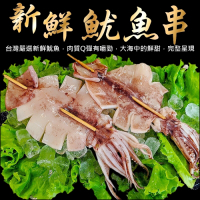 【海陸管家】深海阿根廷魷魚串L號4串(每隻110-140g)