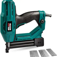 Electric Brad Nailer, NTC0040 Electric Nail Gun/Staple Gun for Upholstery, Carpentry and Woodworking Projects, 1/4''