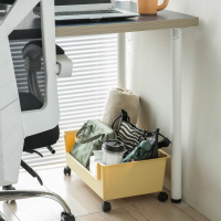 放包神器辦公室桌下 置物架 工位桌底帶輪包包收納 盒 書桌 桌面箱筐柜