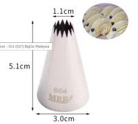 S/S NOZZLE 864 (French Star) PREMIUM QUALITY Kitchenware
