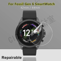 【滿299出貨】2/3/5/10 件適用於 Fossil Gen6 Gen 6 42 毫米 44 毫米智能手錶超透明屏幕保護膜軟 TPU【亞德機械五金家居】