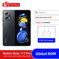 Global ROM Xiaomi Redmi Note 11T Pro 11 T 5G 128GB/256GB Dimensity 8100 144Hz 64MP Camera 5080mAh 67W Fast Charging 5G Cellphone