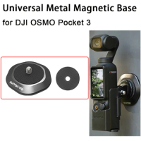 Metal Magnetic Base For DJI Pocket 3 Expansion Adapter For Pocket 3/2/Insta360 ONE X 3/2/1/FIMI PALM 2/1 Action Camera Accessory