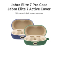 For Jabra Elite 7 Pro protective case Solid color silicone soft case Jabra Elite7 Active shockproof case Jabra Elite 7 Pro Cover