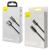 【BASEUS倍思】100W快充 Type-C對Type-C充電線 USB對Type-C充電線(200公分電壓數顯 iPhone蘋果15充電線)
