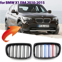 High Quality ABS For BMW X1 E84 2010 ~2015 2011 2012 2013 Car Accessories Front Kidney Grille Dual Slat Grille Black Multi Color