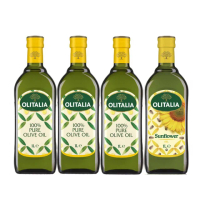【Olitalia奧利塔】純橄欖油1000mlx3瓶+葵花油1000mlx1瓶(經典料理組)