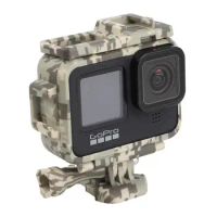Frame Case Protective Shell Housing For Gopro Hero 9 10 Camouflage with 2 Cold Shoes Mount Base for gopro 9 Case Accessories