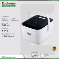 ECOHOME | Low Carbo Rice Cooker 1,2L | ELS-888 | Multi Cooker