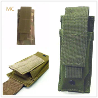 Military Tactical Single Pistol Magazine Pouch Knife Flashlight Sheath Airsoft Hunting Ammo Molle Pouch