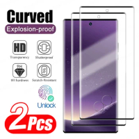 2Pcs Curved Tempered Glass Screen Protector For Samsung Galaxy S23 S20 S22 S24 S21 Plus Ultra FE Note 9 10 20 S23 S22 Plus Glass