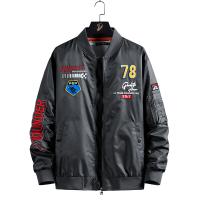 ผู้ชายแจ็คเก็ตเครื่องบินทิ้งระเบิดฤดูใบไม้ผลิขนาดบวก6XL 7XL 8XL O versize 2022สีดำถนนเบสบอลเสื้อหลวม