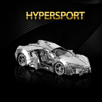 3D Puzzle Metal Model Kit Hypersport Racing Car Assembly Model Toys DIY 3D Cut Prefabricated Puzzle Models Toys For s