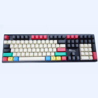 Duke Red Vintage Style OEM Thick PBT Keycaps Black Beige Red Mix 108-Key for Cherry MX Switches Mechanical Keyboad