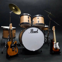Miniatur set drum pearl plus gitar mini