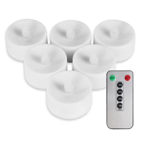 6Pcs Flameless Candles Battery Operated LED Tea Lights Fake Candles Led Candles with 6-Key Timer Remote Control