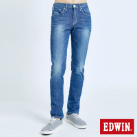 【EDWIN】男裝 503EDGE窄直筒牛仔褲 綠色袋花(拔淺藍)