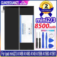GUKEEDIANZI Battery 8500mAh For iPad Mini 2 3 6471mAh Mini2 Mini3 A1512 A1489 A1490 A1491 A1599 Batteries