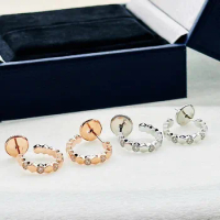 Paris High Quality 925 Sliver Rose Gold With Zircon Honeycomb Earrings For Women BEE MY LOVE