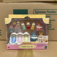 Genuine Sylvanian Families forest blind bag doll clothes Villa capsule toy furniture triplets family