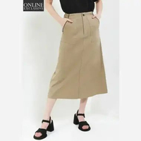 Giordano Women's (Online Exclusive) Beau Monde Embroidery Skirts 1346423649 L Green