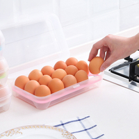 15格雞蛋收納盒 冰箱 保鮮盒 防碰 廚房 塑料 雞蛋盒 居家用品 帶蓋 疊加 食物【Z117】color me