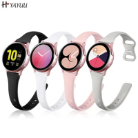 20mm Watch Strap for Samsung Galaxy Watch 4 / 5 Band/Active 2 40mm 44mm/Galaxy Watch 3 41mm Soft Slim Silicone Replacement Bands