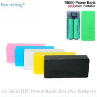 Universal 5V 5600mAh DIY Power Bank Case for 2x18650 Battery USB Powerbank Storage Box Kit for Phone Electronic Mobile Charging
