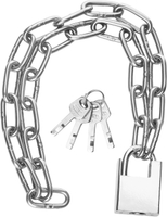 40 inch/1 Meter Bicycle Chain Lock Bicycle Lock Security Chain Motorcycle Lock Stainless Steel Chain